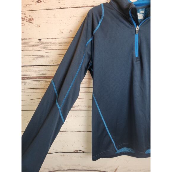 Under Armour Cold Gear Blue Quarter Zip Active Top Junior Boys Size Large - Picture 5 of 8